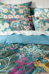 Paradise Cotton-Slub Floral Printed Duvet Cover - thumbnail 2