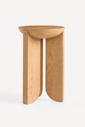 Hemi Solid Oak Wood Side Table - thumbnail 4