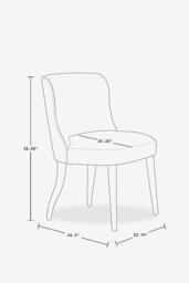 Meryl Walnut Dining Chair - thumbnail 7