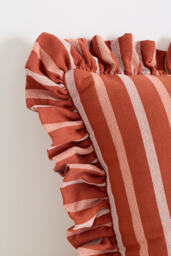 Maeve Helana Woven Stripe Ruffle Cushion - thumbnail 3