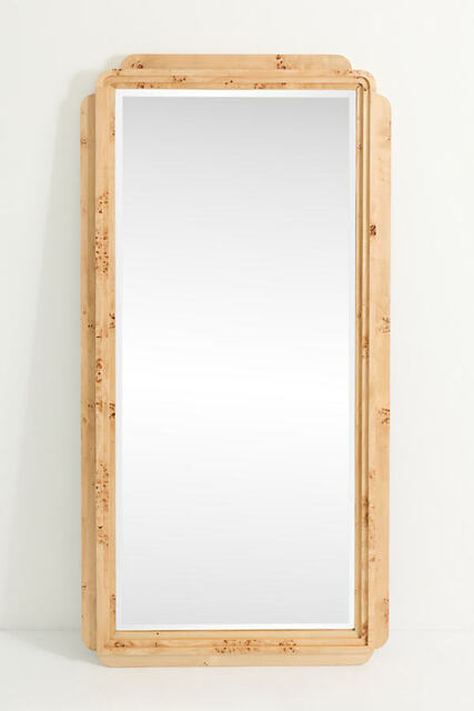 Betti Burl Wood Floor Mirror - image 1
