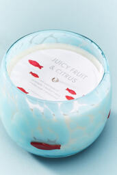 Candied Fish Summer Icon Fruity Juicy Fruit & Citrus Glass Candle - thumbnail 2