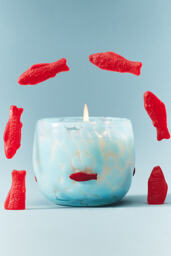 Candied Fish Summer Icon Fruity Juicy Fruit & Citrus Glass Candle - thumbnail 1
