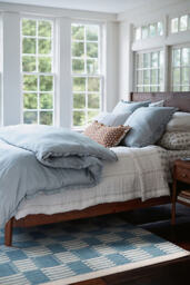 Striped Cotton Gauze Quilted Bedspread - thumbnail 5