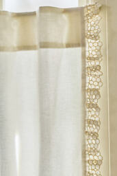 Cotton Embroidered Floral Edge Cafe Curtains, Set of 2 - thumbnail 2