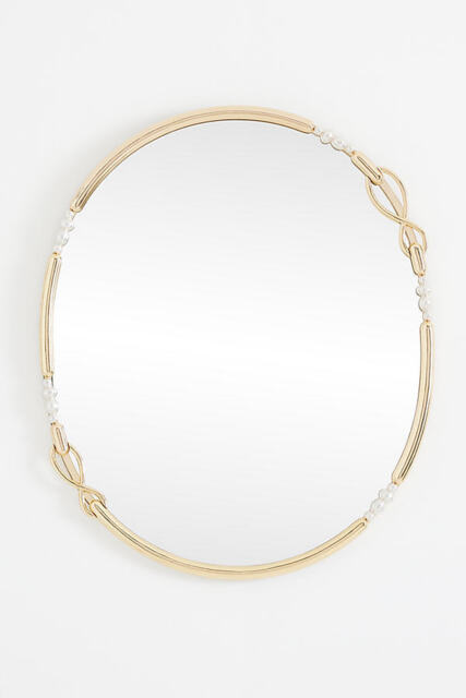 Tiffani Knotted Brass Wall Mirror - image 1
