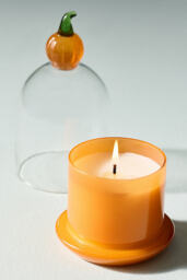 Fall Icon Cloche Pumpkin Sweet Vanilla Glass Candle - thumbnail 3