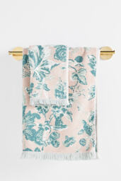 Eugenie Cotton Woven Floral Towel Collection - thumbnail 1