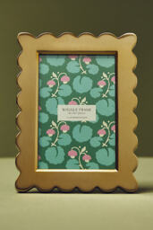 Handpainted Brass Wiggle Photo Frame - thumbnail 4