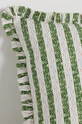 Ivy Cotton Printed Ruffle Cushion - thumbnail 3