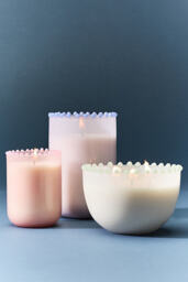 Dotted Rim Gourmand Earl Grey Foam Glass Candle - thumbnail 3