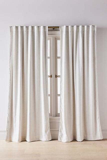 Rowen Woven Textured Ruched Piping Curtain - image 1