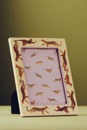 Marwa Leopard Ivory Resin Picture Frame - thumbnail 2