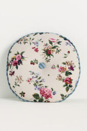 Camilia Cotton Embroidered Printed Floral Cushion - thumbnail 2