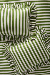 Maeve Cotton Striped Ruffle Printed Pillowcase, Set of 2