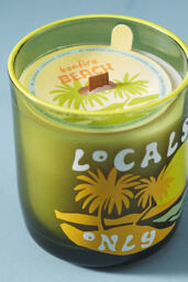 Locals Only Woody Bonfire Beach Glass Candle - thumbnail 3