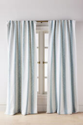 Cotton Jacquard Notched Striped Curtain