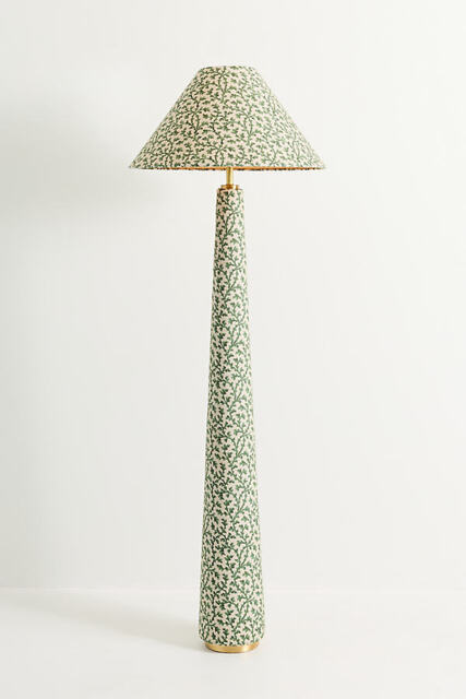 Lulu Judarn Fabric Upholstered Empire Floor Lamp - image 1