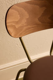Faux-Leather Metal Frame Chair, Set of 2 - thumbnail 2