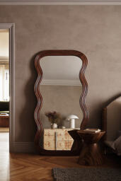 Frances Mango Wood Wiggle Frame Mirror - thumbnail 2