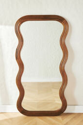 Frances Mango Wood Wiggle Frame Mirror - thumbnail 3