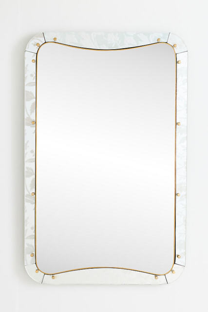 Cyndi Etched Glass Portrait Wall Mirror - image 1