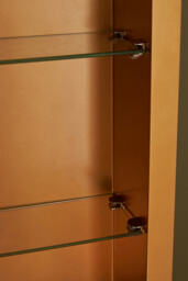 Abbott Antique Gold Resin Mirrored Bathroom Wall Cabinet - thumbnail 7
