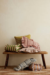 TBCo Orange Stripe Bolster Cushion - thumbnail 3
