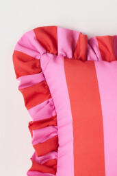 Maeve Striped Ruffle Indoor/Outdoor Cushion - thumbnail 5
