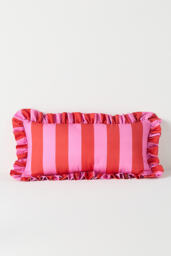 Maeve Striped Ruffle Indoor/Outdoor Cushion - thumbnail 4