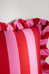 Maeve Striped Ruffle Indoor/Outdoor Cushion - thumbnail 2