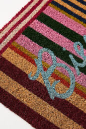 Bienvenue Striped Coir Printed Doormat - thumbnail 2