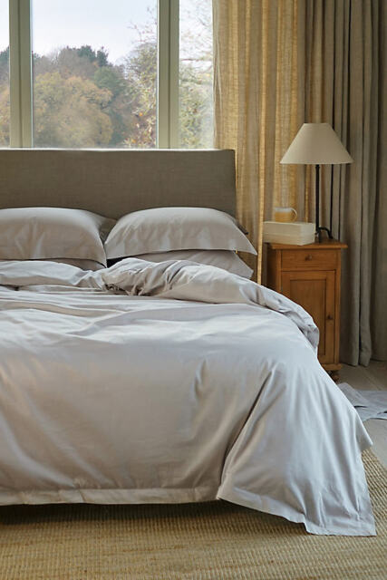 Dip & Doze Dove Grey Organic Cotton Sateen Pillowcase, Set of 2