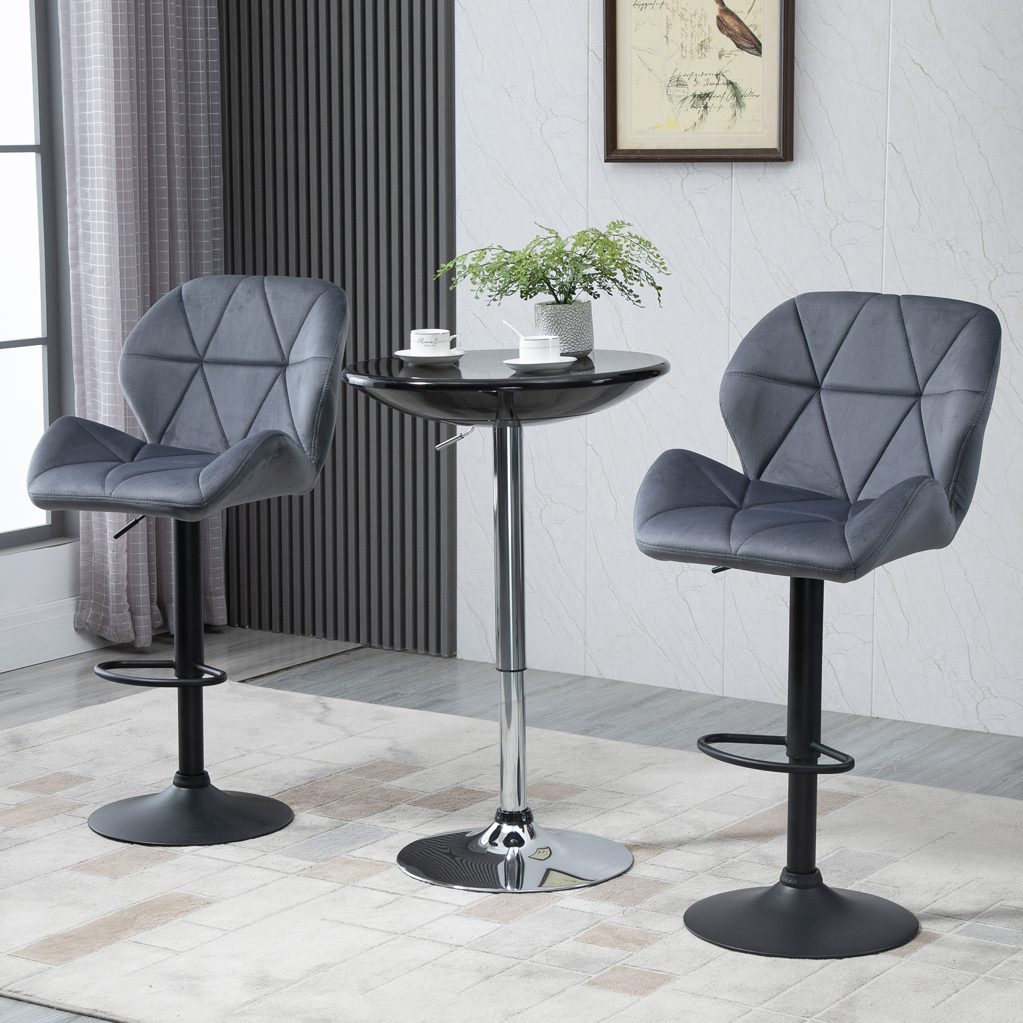 Adjustable Barstools Aosom Bar Stools HOMCOM Modern Bar Stools Set