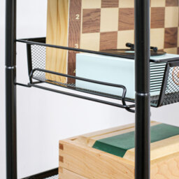 HOMCOM 5 Tier Utility Rolling Cart, Metal Storage Cart, Kitchen Cart with Removable Mesh Baskets, for Living Room and Bathroom, Black - Aosom UK - thumbnail 9