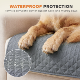 PawHut Waterproof Sofa Cover 2 Seater, Soft Couch Cover for Dogs Cats Pets, Non Slip Sofa Slipcoevr with Elastic Straps - thumbnail 4