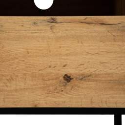 Wooden TV Unit with Storage Compartments and Grain Finish, Media Unit with Shelf for Living Room, Bedroom, 180L x 50W x 38H cm, Natural - Aosom.UK - thumbnail 8
