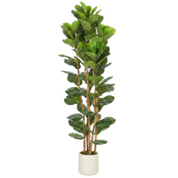 HOMCOM 180cm Artificial Fiddle Leaf Fig Tree - Green - thumbnail 1