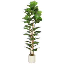 HOMCOM 180cm Artificial Fiddle Leaf Fig Tree - Green