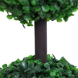 Outsunny Set of 2 Artificial Boxwood Ball Topiary Trees Potted Decorative Plant Outdoor and Indoor Décor (112cm) - Aosom UK - thumbnail 7