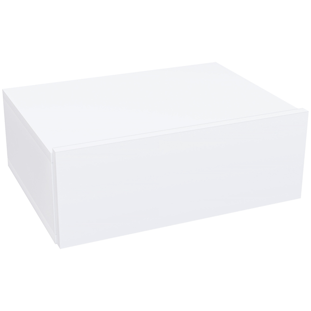 HOMCOM Floating Bedside Table, Wall-Mounted Nightstand with Storage Drawer, Small Side End Table for Bedroom, White - image 1