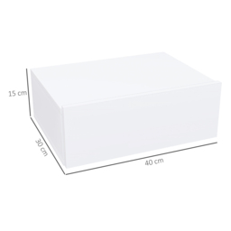 HOMCOM Floating Bedside Table, Wall-Mounted Nightstand with Storage Drawer, Small Side End Table for Bedroom, White - thumbnail 3
