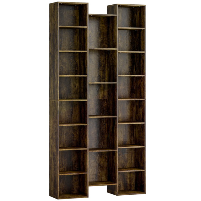 HOMCOM 21-Compartment Bookshelf - Brown - image 1