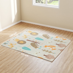 AIYAPLAY Animal-Themed Baby Plat Mat Double Sided, Foldable, Water-Resistant for Outdoor/Indoor, 177 x 146 x 1.5cm - thumbnail 3