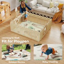 AIYAPLAY Animal-Themed Baby Plat Mat Double Sided, Foldable, Water-Resistant for Outdoor/Indoor, 177 x 146 x 1.5cm - thumbnail 8