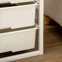 HOMCOM Bedroom Storage Chest of 6 Drawers, Steel Frame Organiser Unit for Clothes & Accessories, Living Room Furniture, White - Aosom UK - thumbnail 9