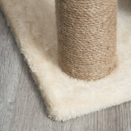 PawHut Cat Climbing Tree, Scratch Pad, Cosy Bed Perch, Play Ball, for Indoor Cats, 60 x 30 x 76 cm, Light Brown - Aosom UK - thumbnail 7