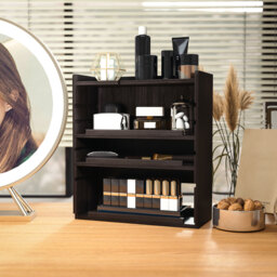 HOMCOM Four-Tier Desktop Organiser - Dark Brown - Aosom UK - thumbnail 7