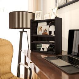 HOMCOM Four-Tier Desktop Organiser - Dark Brown - Aosom UK - thumbnail 8