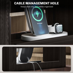 HOMCOM Four-Tier Desktop Organiser - Dark Brown - Aosom UK - thumbnail 6